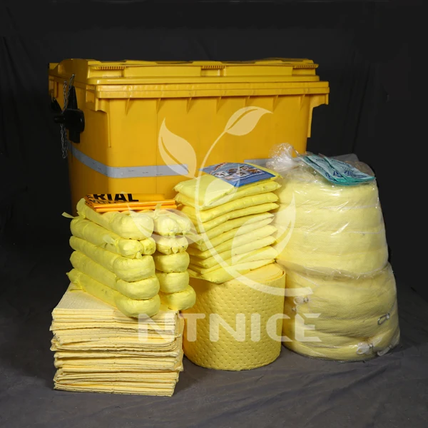 600 LTR OIL SPILL KIT  4 WHEELED BIN for Workplace Emergency Response