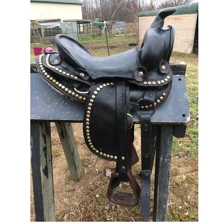 
Black Designer High Quality Western Saddle 