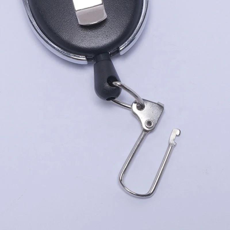 Wholesale Plastic Outershell Round Shape Retractable Cord with Alligator Clips