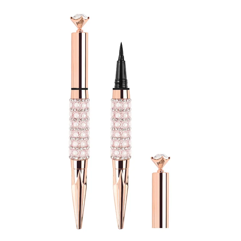 Long Lasting Water Activated Custom Logo Vegan Eye Liner Pen Fast Drying Waterproof Matte Black Private Label Liquid Eyeliner