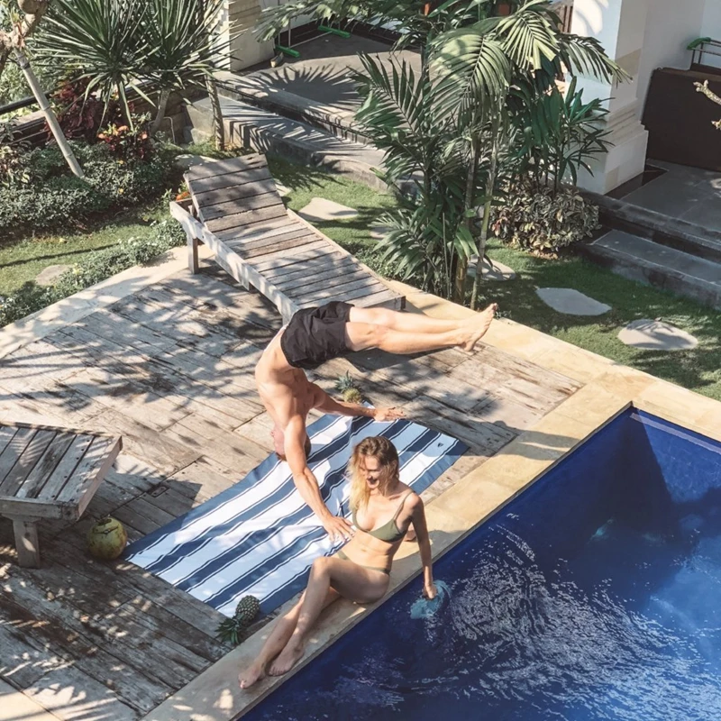 80% polyester 20% polyamide microfiber beach towel sports towel