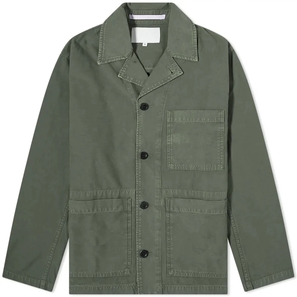 Custom Work Chore Jackets Men 100 Cotton 3 Front Pockets Button Closure Wholesale