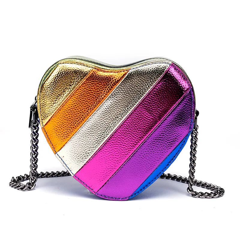 Designer Handbags fashion Heart Purses And Handbags Luxury Colorful Pu Leather Women Hand Bags