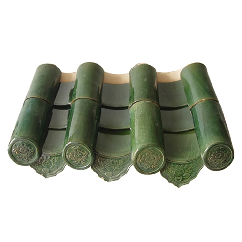 Asian style antique chinese clay roof tile glazed porcelain ceramic clay roofing tile