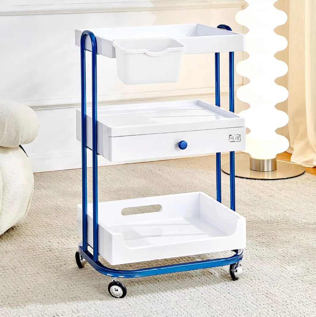 Material Portable Beauty Salon Rolling Cart Salon Trolley Beauty Salon Drawer Trolley
