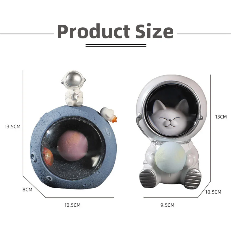 Cute Animals Bear Spaceman Decoration Table Lamp Astronaut Led Night Lights For Kids Boys