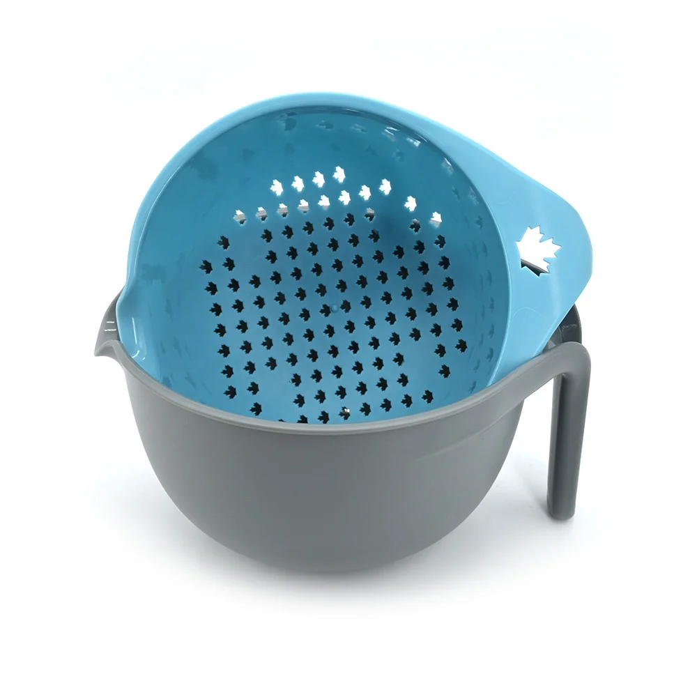 Collapsible basket plastic fruit vegetable plastic washing drain basket Colanders Strainers Set for kitchen tools