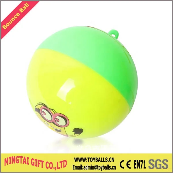 Hot Sell Factory Price 55mm 65mm 75mm different Size and Colorful Ribbon Flashing Glitter Water Bouncy LED Ball