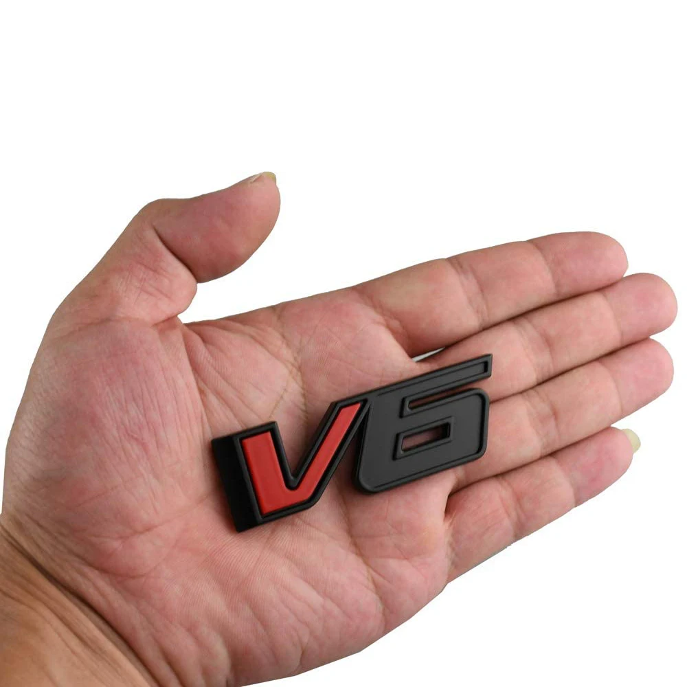 Wholesale Custom Abs Plastic Electroplate Chrome V6 3d Letters Car Bonnet Letters Sticker With Self-Adhesive