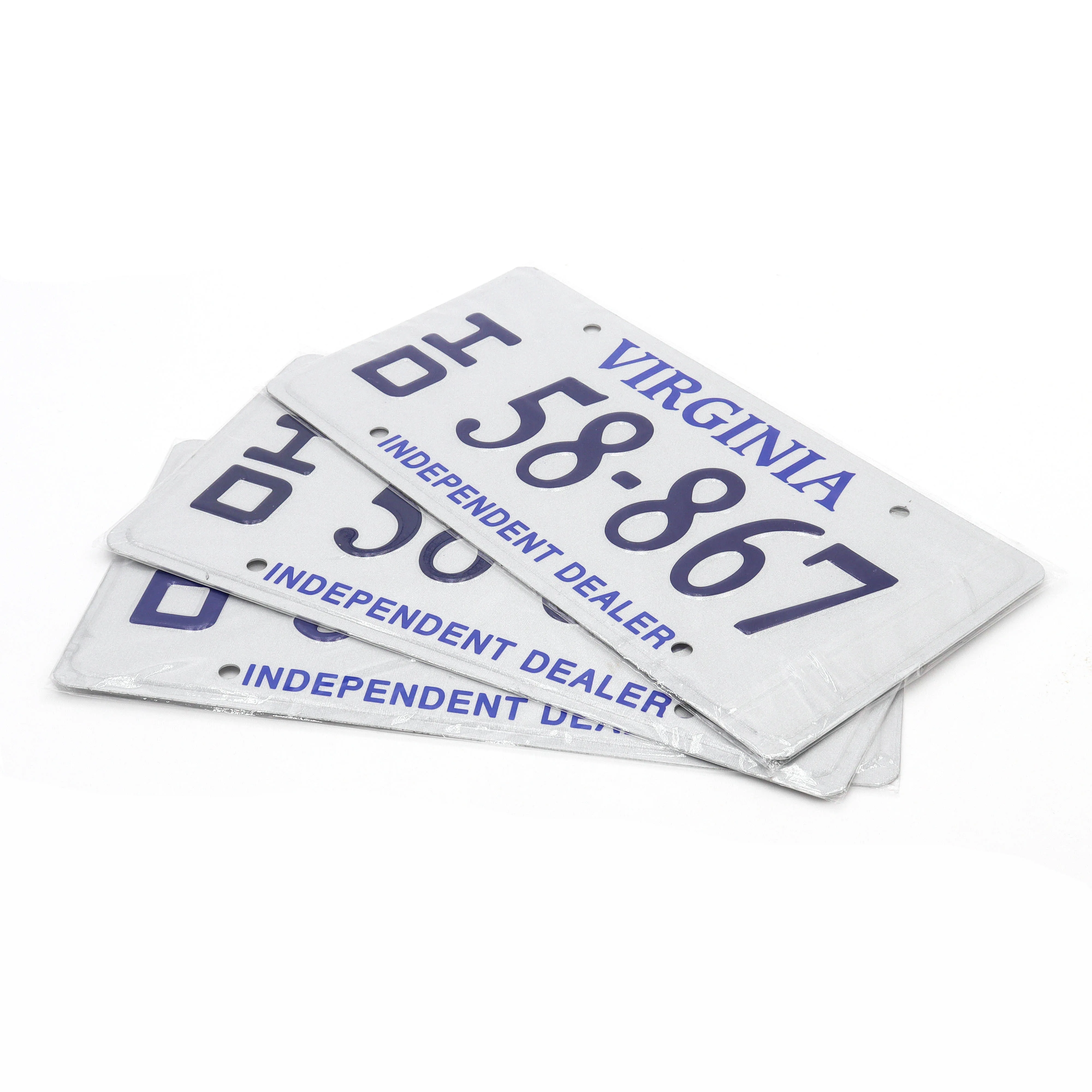 Wholesale Custom Aluminum License Plates with Embossed Logo Digital Printed Car Number Plate