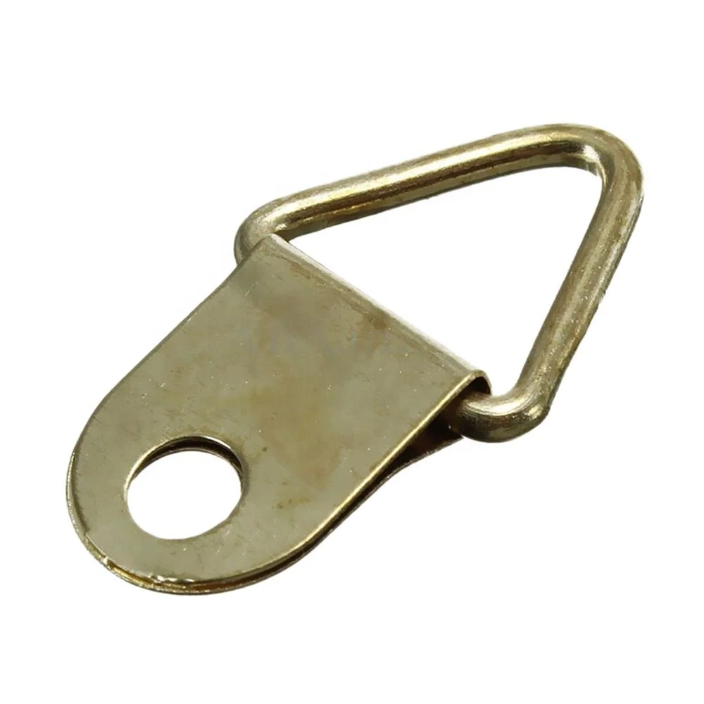 20 PCS Golden Triangle D-ring Hanging Picture Oil Painting Mirror Frame Hooks Hangers