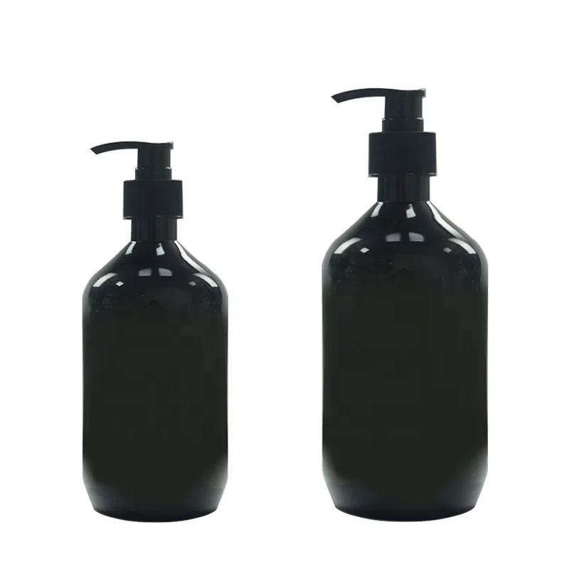 8oz Fat Empty PET Packaging Shower Gel Container 12 oz Plastic Bottle for Hair Care with white pump