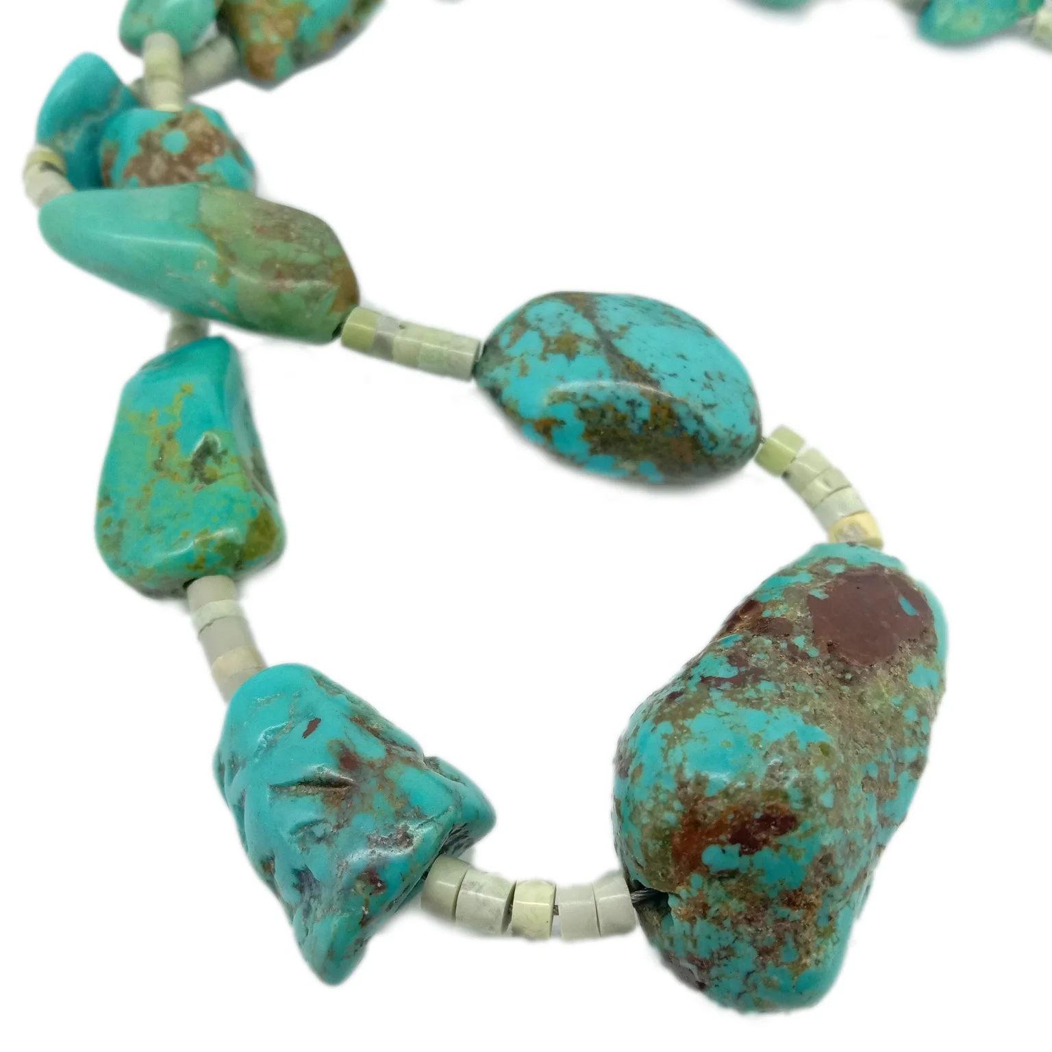 Natural Turquoise and jade Necklace handmade jewellery
