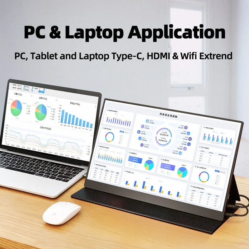 LCD Type C Mini Multi multiple Portatil Screen Extender Extension For Laptop With Stand Mobile Display Portable Monitor