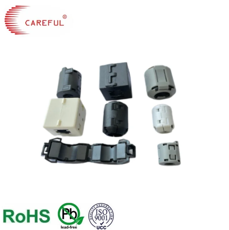 Careful direct sales noise filter cable ring sets Emi/Emc ferrite core 11mm hole snap on USB cable ferrite core