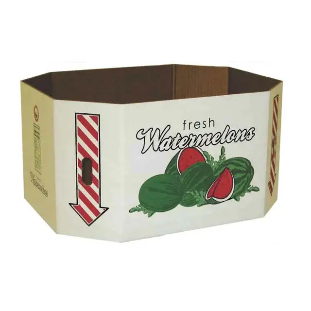 
Corrugated Paper Octabin Box 7-ply Watermelon Packaging Box 