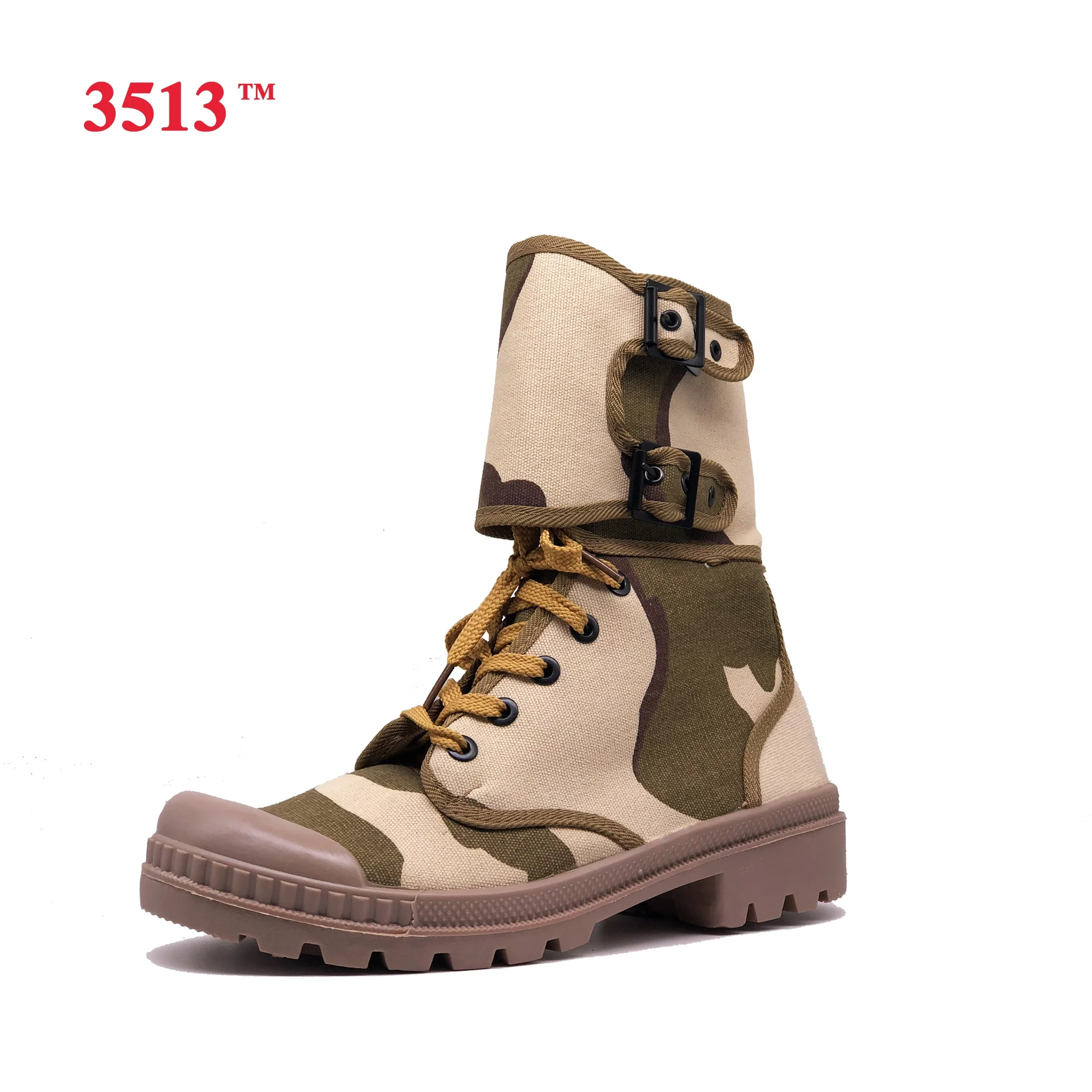 cheap camouflage canvas training shoes sand color combat boots