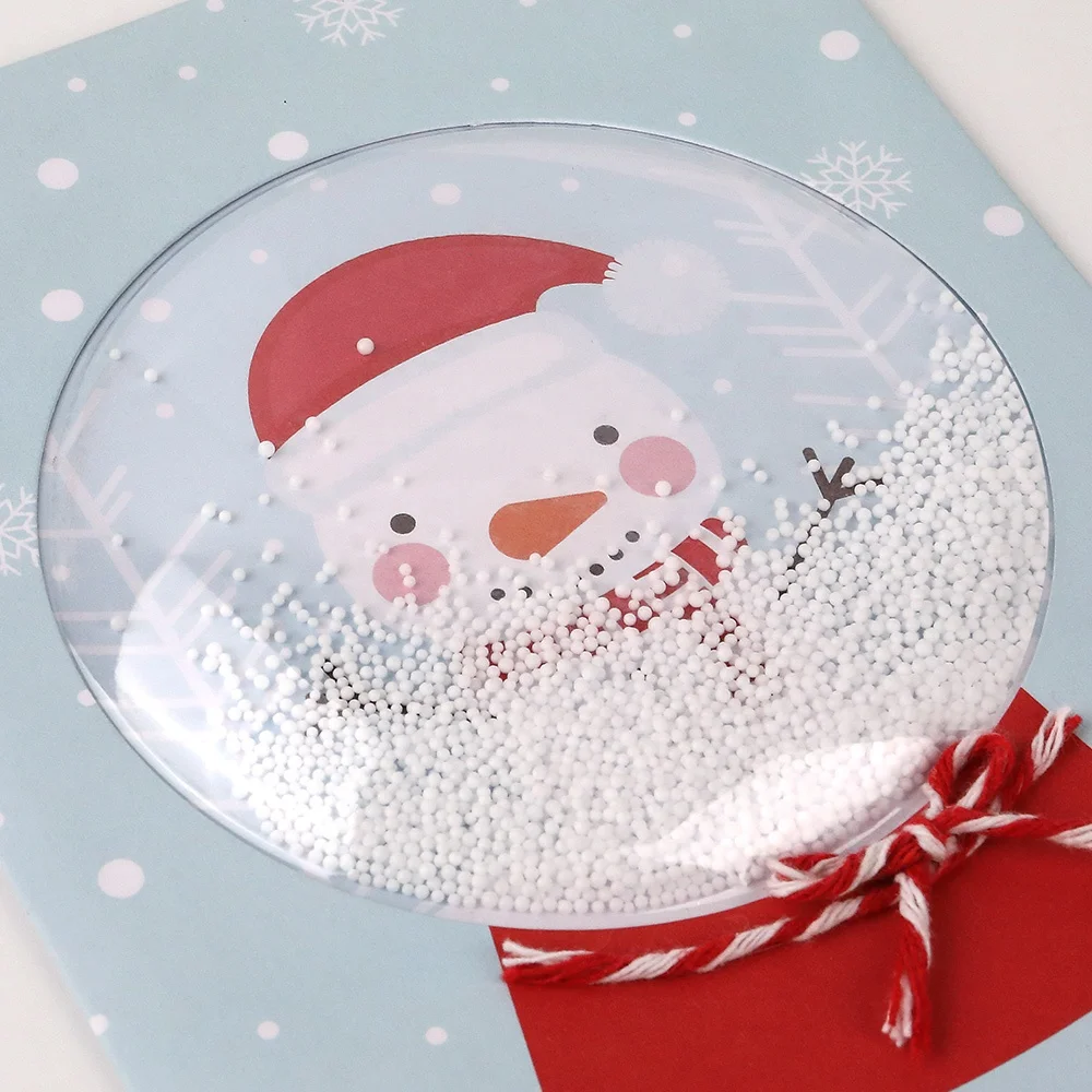 Unique Funny Blank Handmade 3D Shake Craft Custom Printing Foldover Merry Christmas Greeting Cards with Envolpe Wholesale