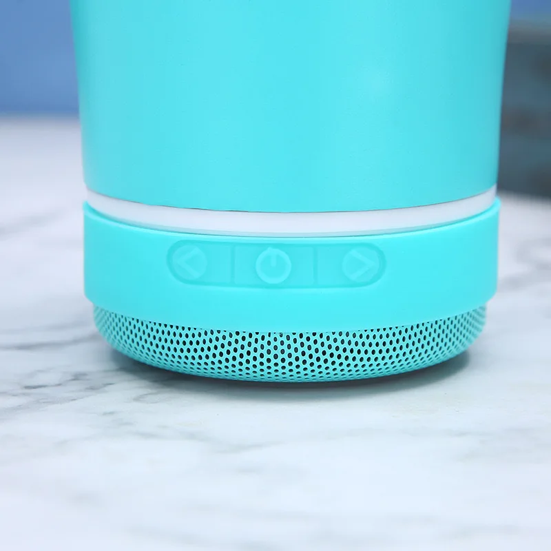 Thermal blue tooth tumbler smart stainless steel water bottle music 16oz beer speaker tumbler cup