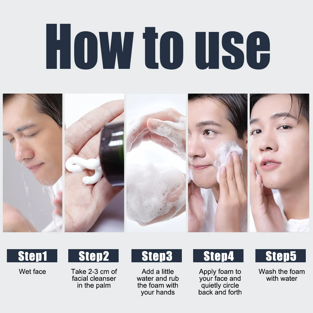 Deep Pore Volcano Mud Charcoal Facial Cleanser for Dirt and Oil Removal For All Skin Types OEM ODM