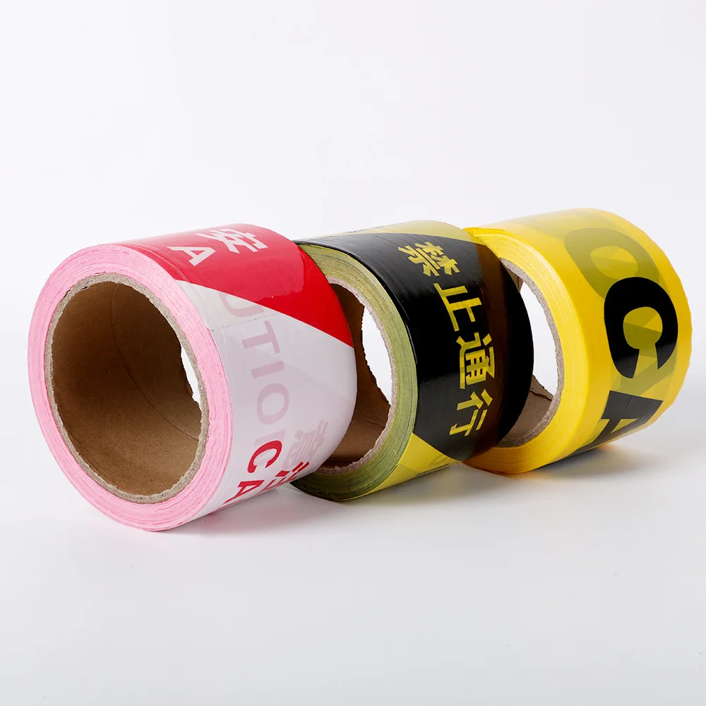 Custom Factory Wholesale Pe Warning Danger Tape Yellow Non Adhesive Barricade Caution Tape
