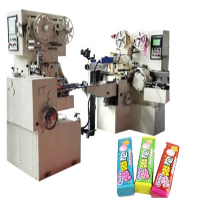 Top quality bubble gum wrapping machine cut and wrap machine and stick pack