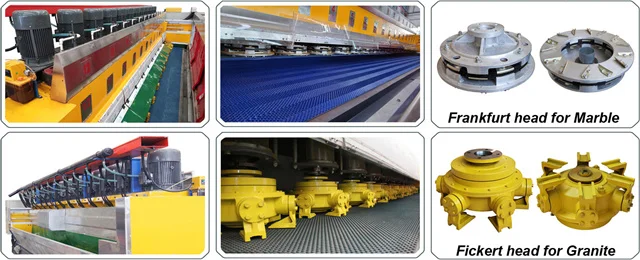 Hualong Customized Stone Machines Automatic Marble and Granite Grinding Machine Cutting Angle Grinder  With 21 Heads HLJMX Siemens