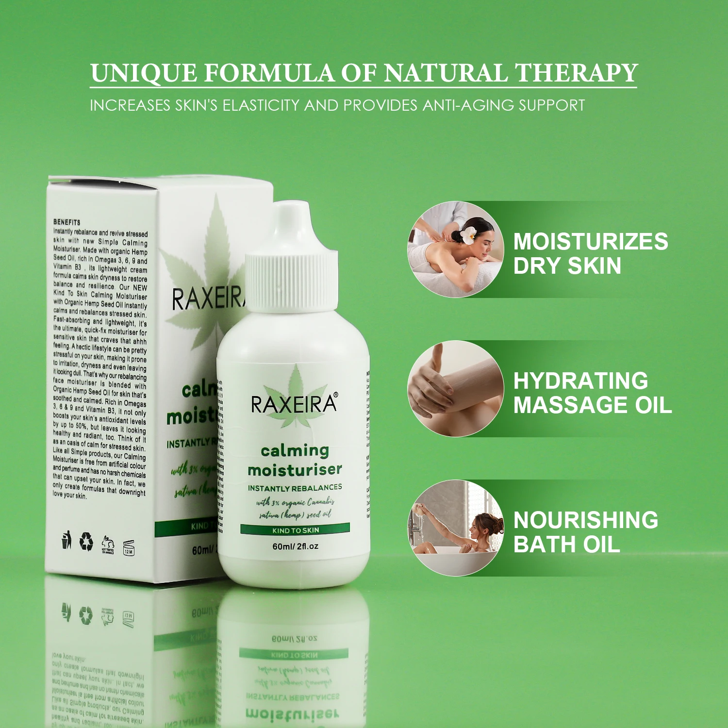 Private Label Hemp Cream Strong Recovery Moisturiser Calming Hemp Oil Seed Hemp Oil Face Cream For Glowing Skin Care