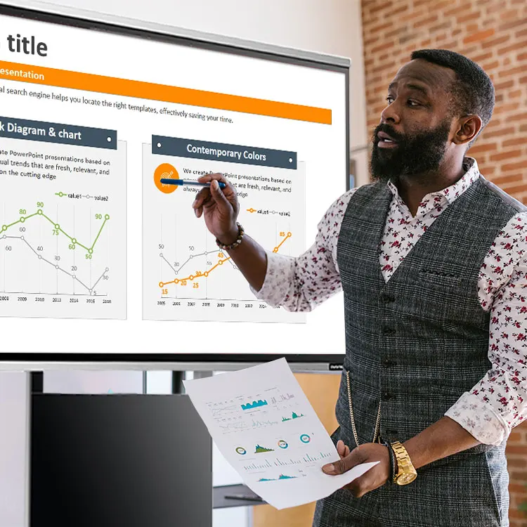 Bulldex Factory 86 Inch Display Panel Touch Lcd Wholesale Interactive Flat Panel For Education Meeting Advertising