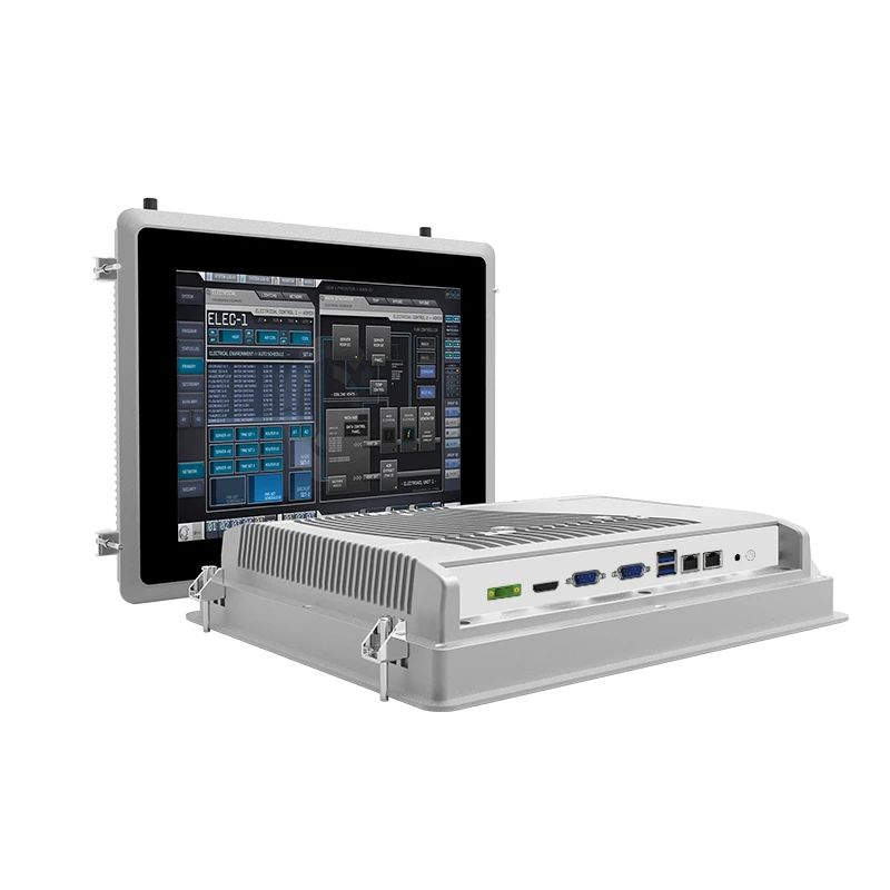 Phoenix terminal dc 12v rs232 rs485 wall mounted fanless 12 inch industrial touchscreen panel pc