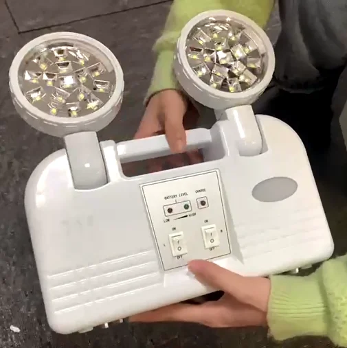 Rechargeable AC100-240V Emergency Lumen 180lm Emergency Light With Lithium Battery Twin Spot Light Twinspot Lamp