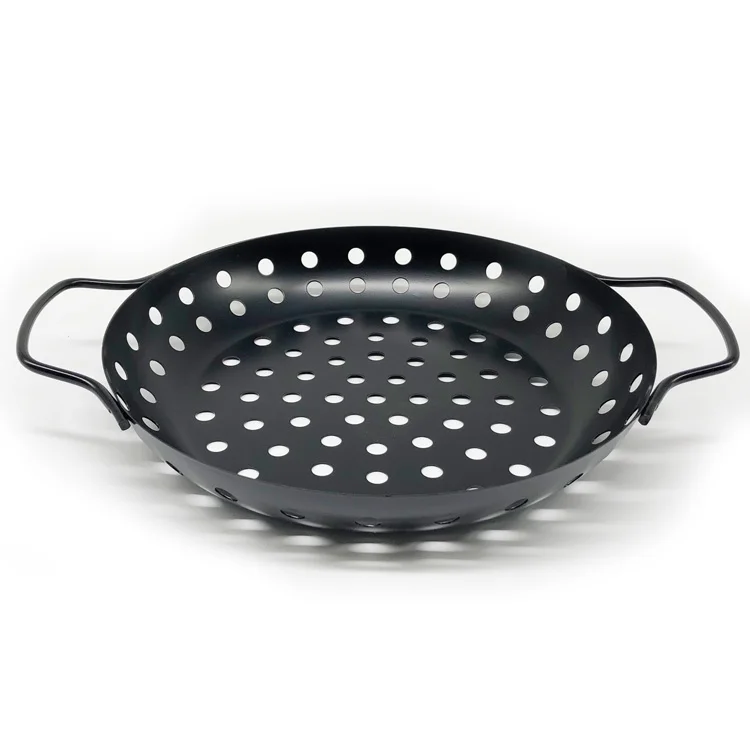 High Quality Round BBQ Pan Non-stick Household Multifunctional Barbecue Tools for Indoor Outdoor Camping Picnic