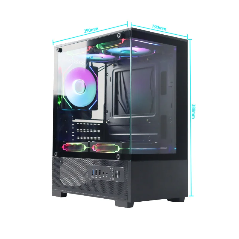 Choiyan Factory Sell Computer Case MATX Mid Towers Argb Computer Gaming Cpu PC Case for Deskshop