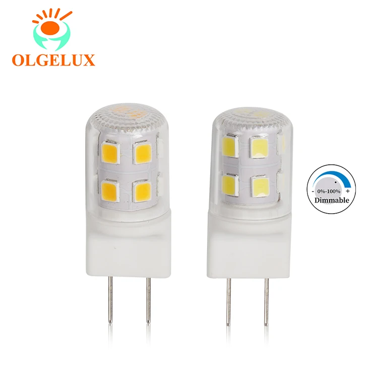 Wholesale G8 LED Light Bulb from China 120v 2w Dimmable Lamp with No Flicker 6500K Color Temperature Auto CRI PC Body Home Use