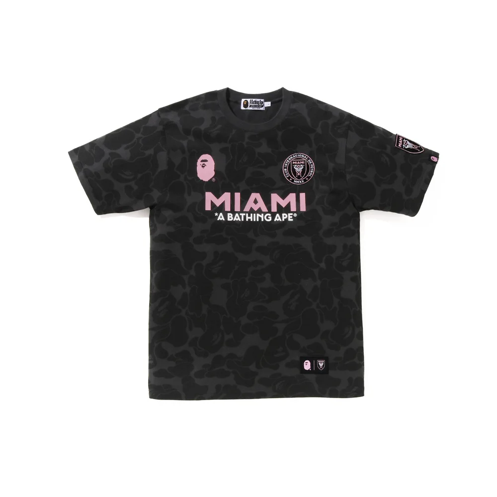 New Summer Men Women Shirt Solid Color Fashion Breathable Cotton Tees O-Neck Short Sleeve Bape Ape Camo Tops