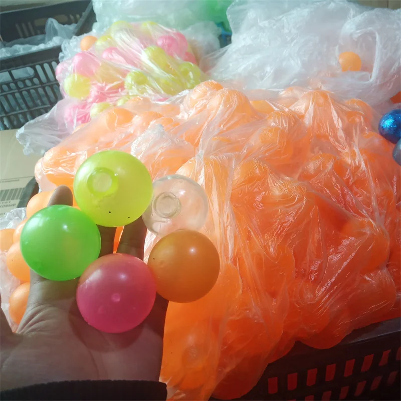 2022 new toys kids Unpack the toy TPR ball light up Stick the squeeze ball glow up squishy toys