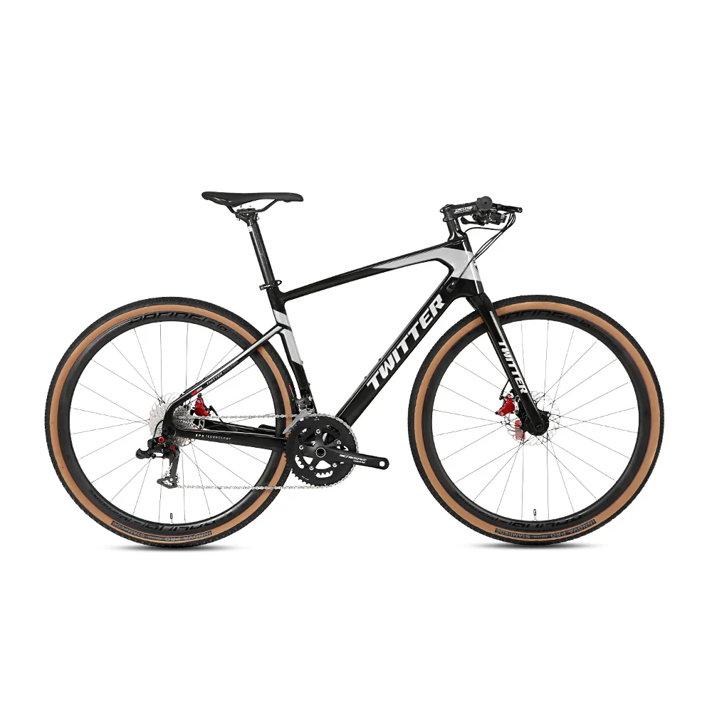 TWITTER Gravel 12S Speed bici de carretera de carbono Bisiklet Gravel Disc Brake Carbon Gravel Bike Bicycle for adult