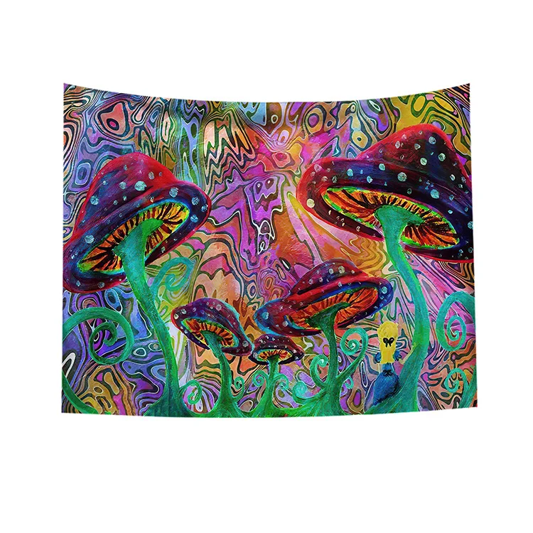 Nordic Explosion Style Hanging Cloth Decorative Wall Hanging Tapestry Beach Towel Tapestry Tree Sea Printing