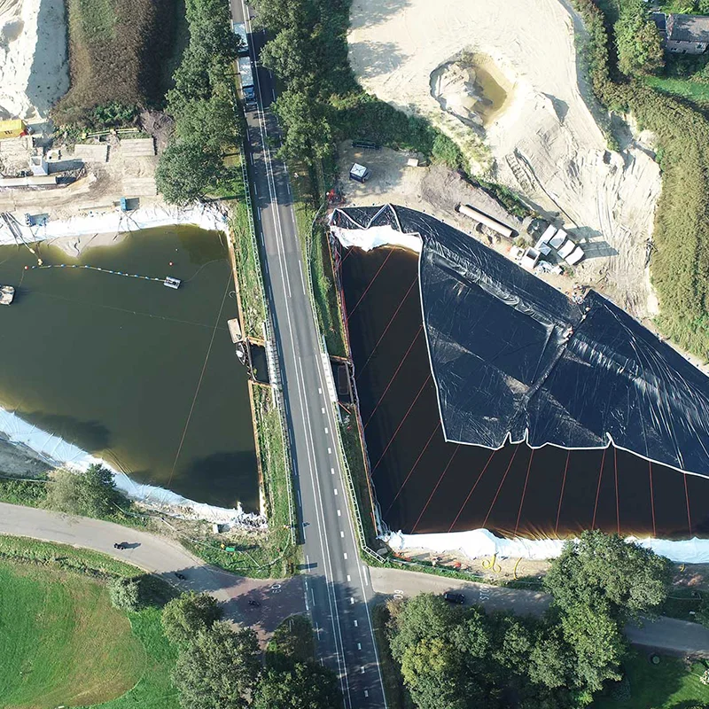 Заводская оптовая продажа водостойкий материал для рыбной фермы Hdpe геомембрана цена за квадратный метр свалки