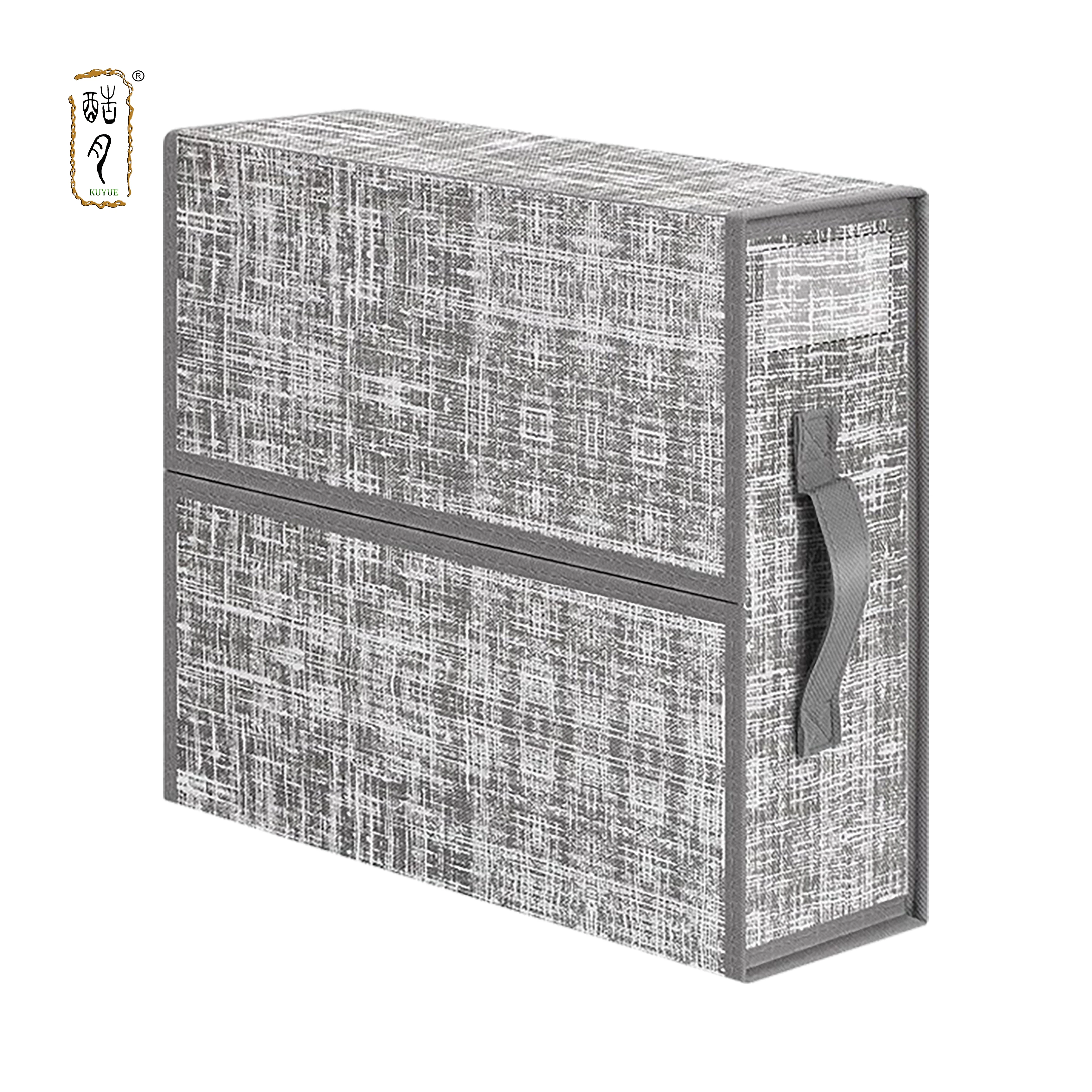 KUYUE Bed Sheet Organizer, Sheet Organizers and Storage, Foldable Sheet Organizer for Linen Closet, Foldable Storage Box