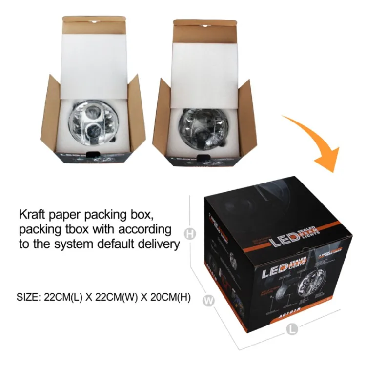 Tuff Plus 7 inch 80W round black led headlight 12V 24V car 4x4 offroad motorcycle headlamp