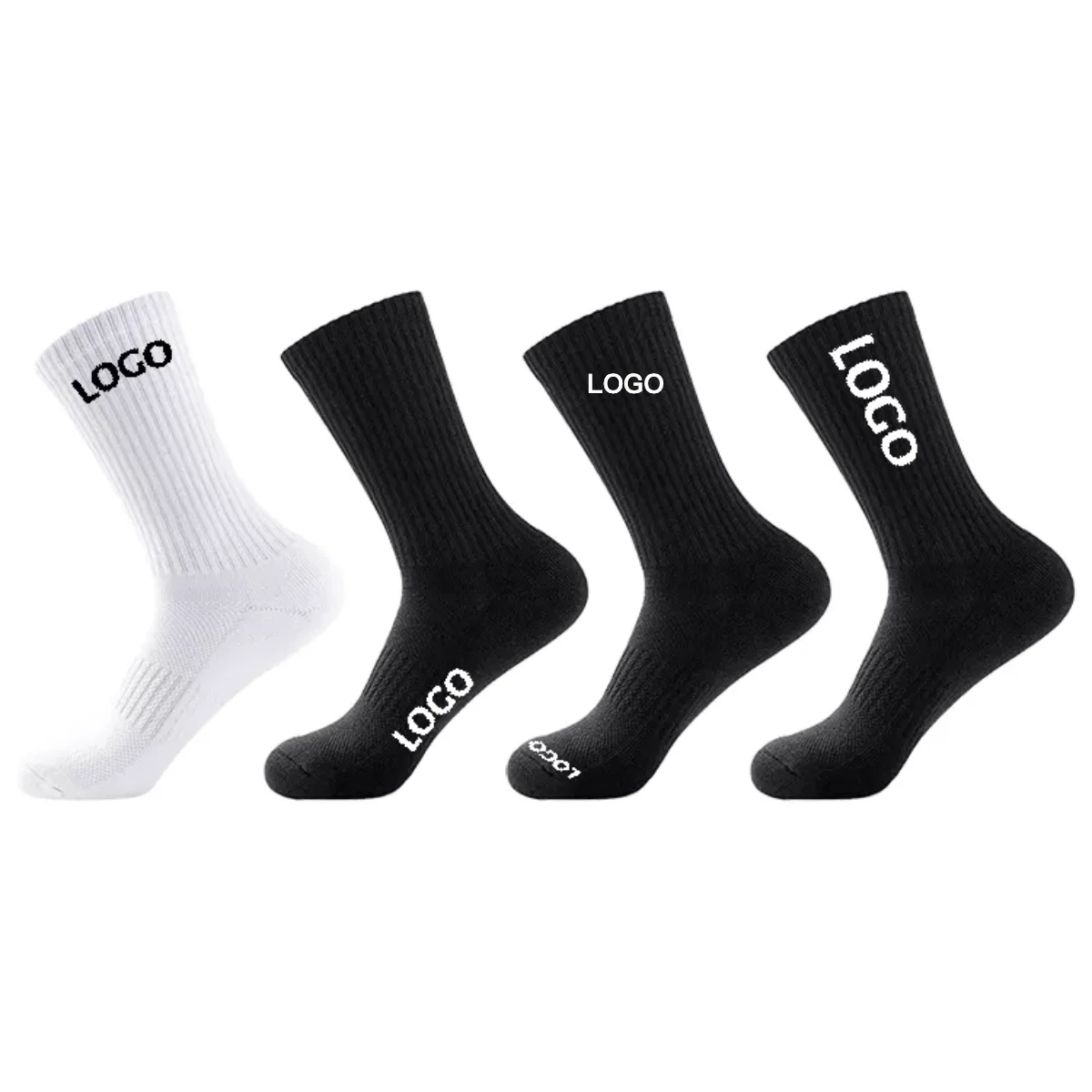 High Quality Oem Custom Cotton Embroidered Design Socks Embroidery Logo Cotton Sox Customize Custom Logo Sport Men Socks