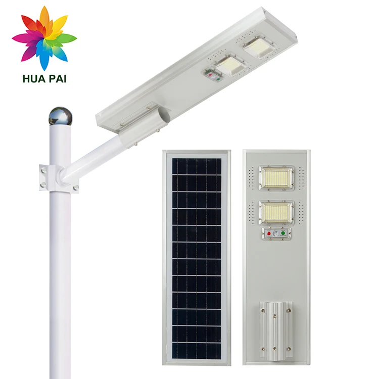 HUAPAI Hot Selling Wall IP65 Strong Waterproof Fearless Residential 100 200 300 400 500 W All In One Solar Street Lights