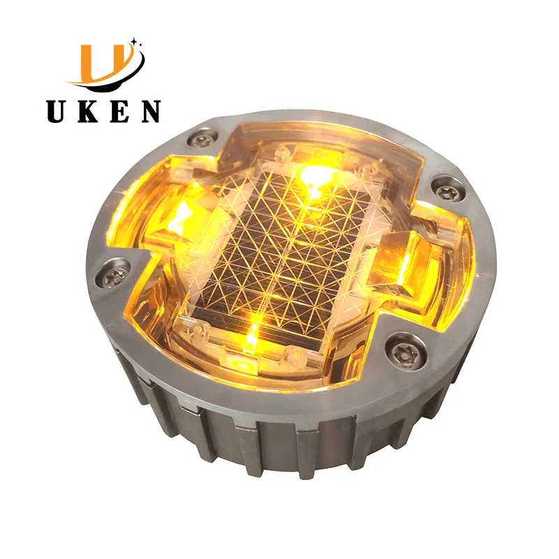 IP68 Waterproof Aluminum Embedded Solar Cell Internally Illuminated Pavement Markers LED Cat Eye Lights G105 Solar Road Studs