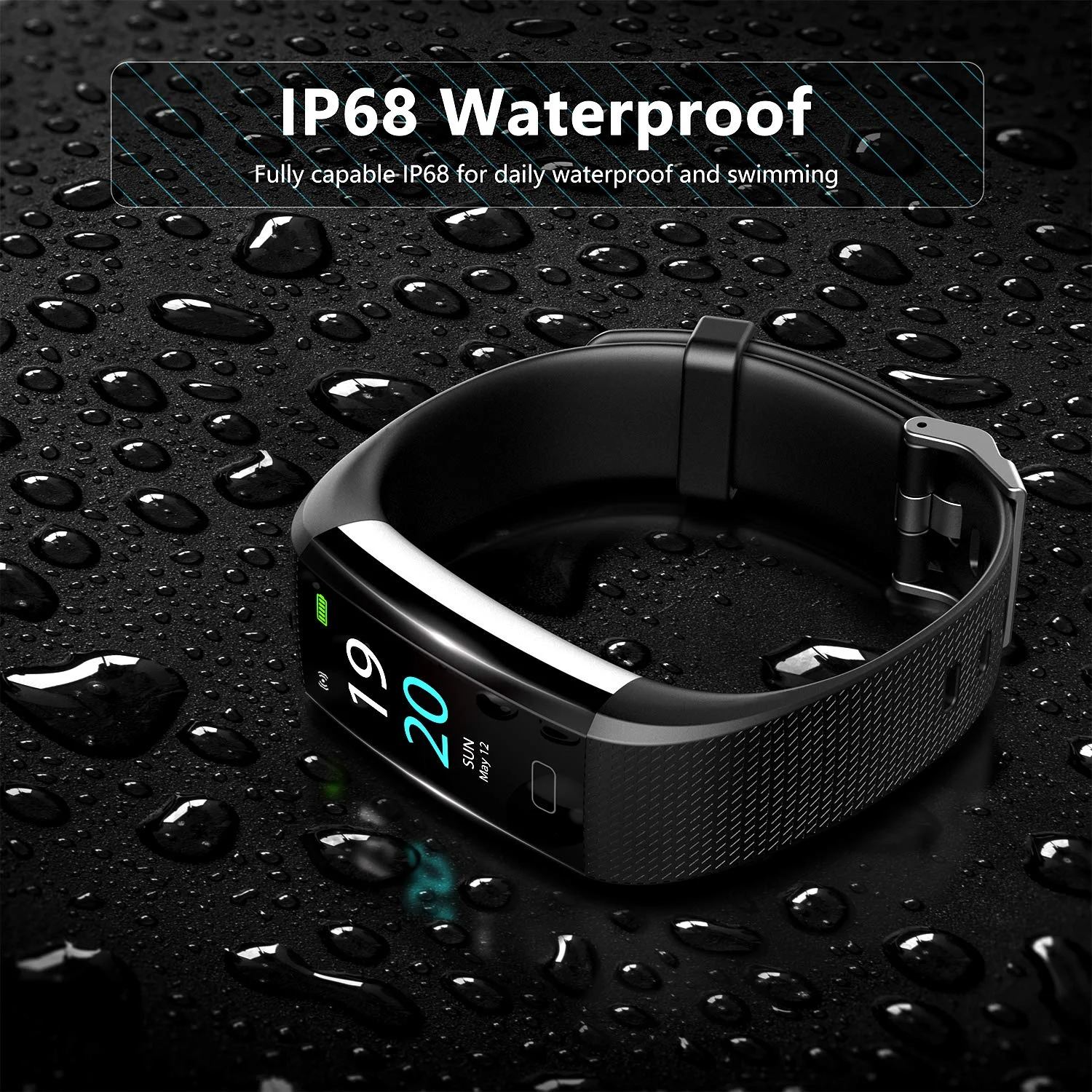 S5 2.0 Ip68 Touch Screen Wearfit Heartbeat Fitness Tracker Watch Rohs Fc Ce Couple Wristband Smart Watch Bracelet Smart Bracelet