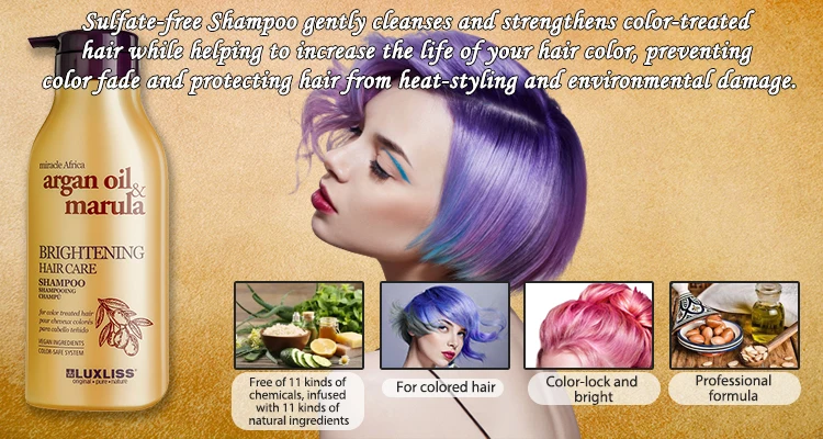 Newly design hair care treatment shampoo brightening hair care shampoo marual oil infused Private label