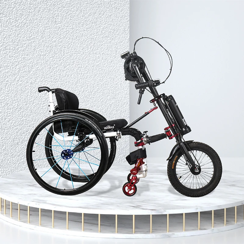 WISKING Q8 plus electric moped handicapped wheelchair tractor handbike trike for disabled use
