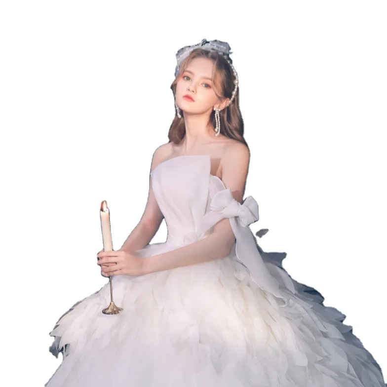 YIWULIYUE Modest Long Wedding Dresses Bridal Gowns Sheer Neck Lace  Sequins Plus Size Robe Custom