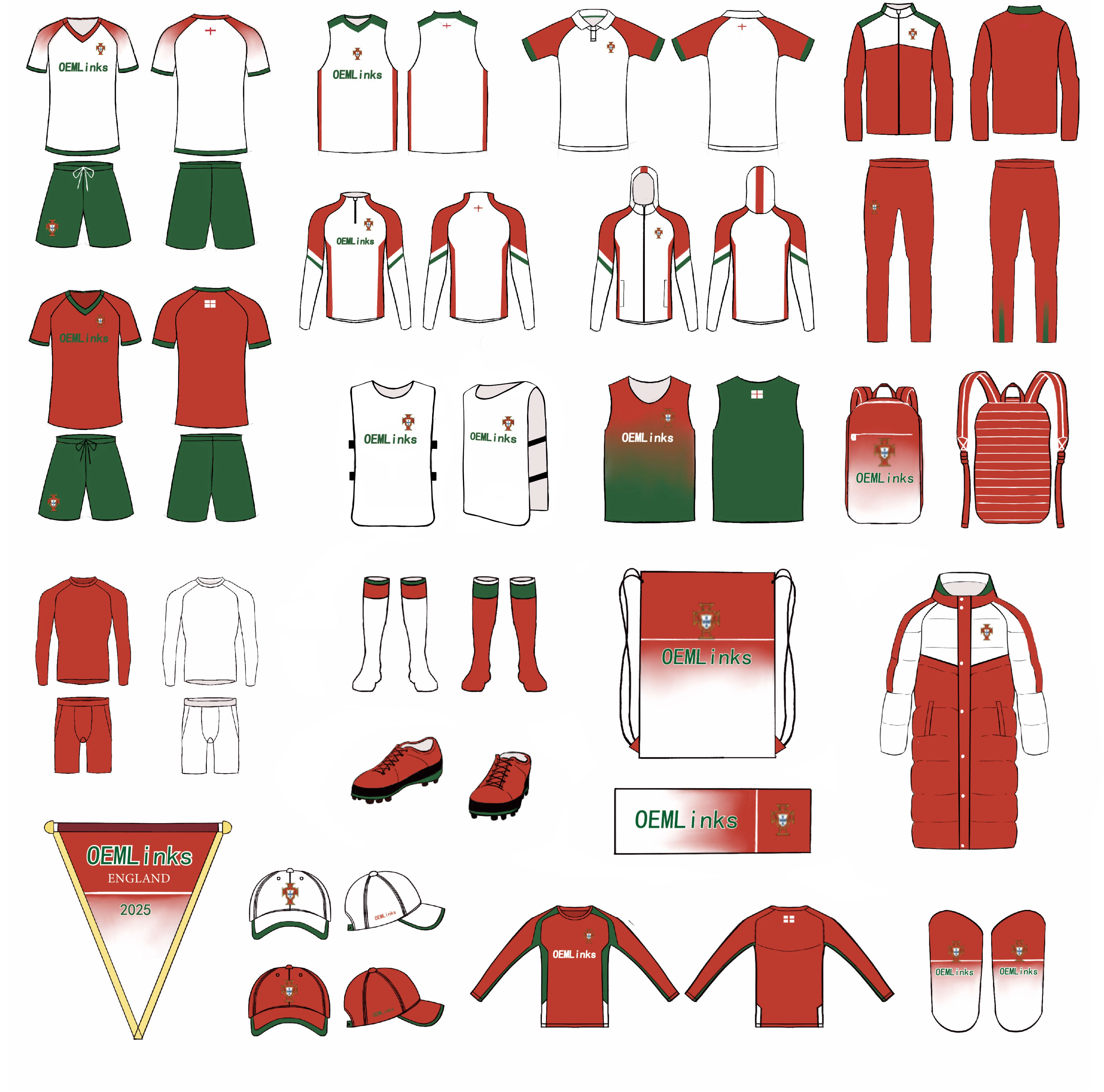 Factory Customizing Soccer Jersey Sets Sublimation Football Uniforms Yellow Red Blue Football Jerseys Set Soccer Kit