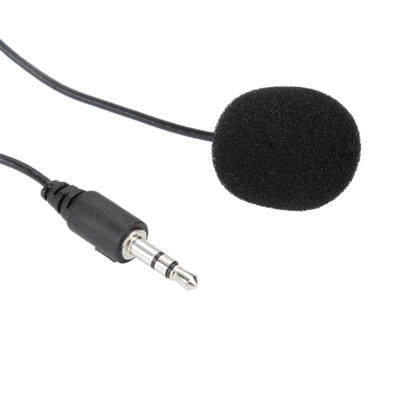 MINI Microphone Professional 3.5mm Jack Clip-on Lapel Recording Mini Mobile Phone Mic for PC Laptop Portable Clear Lound Speaker
